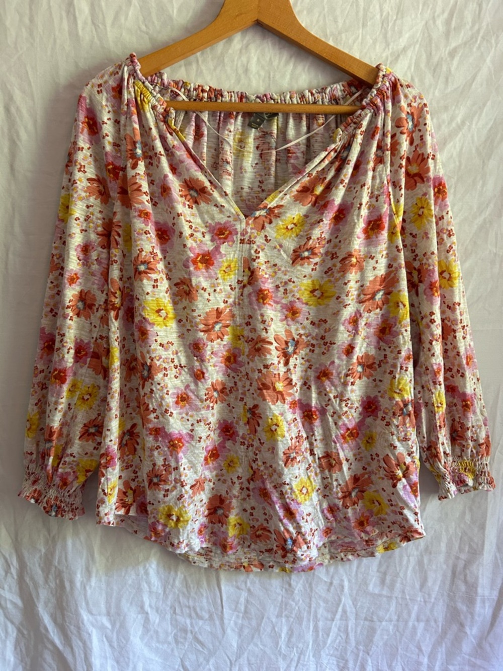 Cottagecore Floral Boho Tunic Blouse